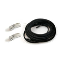 4 Sets SLK28 Metal Magnetic Buckle Elastic Free Tied Laces, Style: Silver Magnetic Buckle+Black Shoelaces
