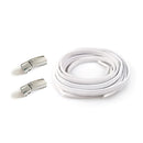 4 Sets SLK28 Metal Magnetic Buckle Elastic Free Tied Laces, Style: Silver Magnetic Buckle+White Shoelaces