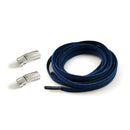 4 Sets SLK28 Metal Magnetic Buckle Elastic Free Tied Laces, Style: Silver Magnetic Buckle+Navy Shoelaces