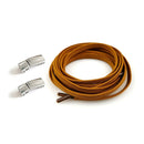 4 Sets SLK28 Metal Magnetic Buckle Elastic Free Tied Laces, Style: Silver Magnetic Buckle+Brown Shoelaces