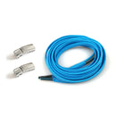 4 Sets SLK28 Metal Magnetic Buckle Elastic Free Tied Laces, Style: Silver Magnetic Buckle+Light Blue Shoelaces