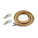 4 Sets SLK28 Metal Magnetic Buckle Elastic Free Tied Laces, Style: Silver Magnetic Buckle+Khaki Shoelaces