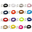 4 Sets SLK28 Metal Magnetic Buckle Elastic Free Tied Laces, Style: Silver Magnetic Buckle+Yellow Shoelaces