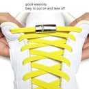 4 Sets SLK28 Metal Magnetic Buckle Elastic Free Tied Laces, Style: Silver Magnetic Buckle