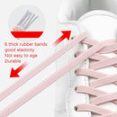 4 Sets SLK28 Metal Magnetic Buckle Elastic Free Tied Laces, Style: Silver Magnetic Buckle