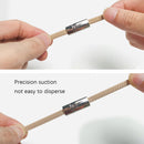 4 Sets SLK28 Metal Magnetic Buckle Elastic Free Tied Laces, Style: Silver Magnetic Buckle