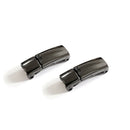4 Sets SLK28 Metal Magnetic Buckle Elastic Free Tied Laces, Style: Bright Black Magnetic Buckle