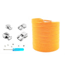 3 Sets SLK16 Metal Hook Lazy People Free-Tied Elastic Lace(Orange)