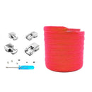 3 Sets SLK16 Metal Hook Lazy People Free-Tied Elastic Lace(Red)