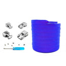 3 Sets SLK16 Metal Hook Lazy People Free-Tied Elastic Lace(Dark Blue)