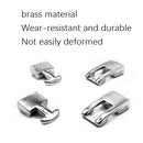 3 Sets SLK16 Metal Hook Lazy People Free-Tied Elastic Lace(Brown)