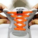 3 Sets SLK16 Metal Hook Lazy People Free-Tied Elastic Lace(Grey)