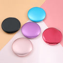 3 PCS Makeup Small Mirror Folding Portable Clamshell Circular Mirror(Sky Blue)