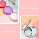 3 PCS Makeup Small Mirror Folding Portable Clamshell Circular Mirror(Sky Blue)