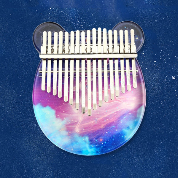 02888 Crystal Transparent Painted Kalimba Thumb Piano(Beautiful Elk)