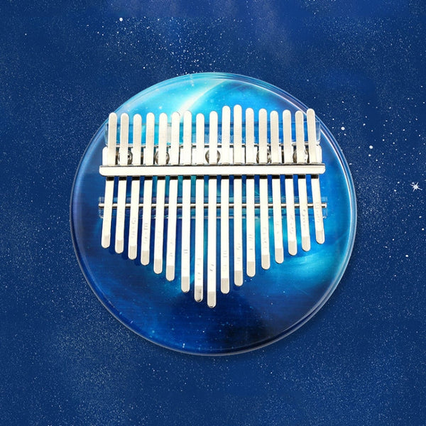 02888 Crystal Transparent Painted Kalimba Thumb Piano(Vast Starry Sky)