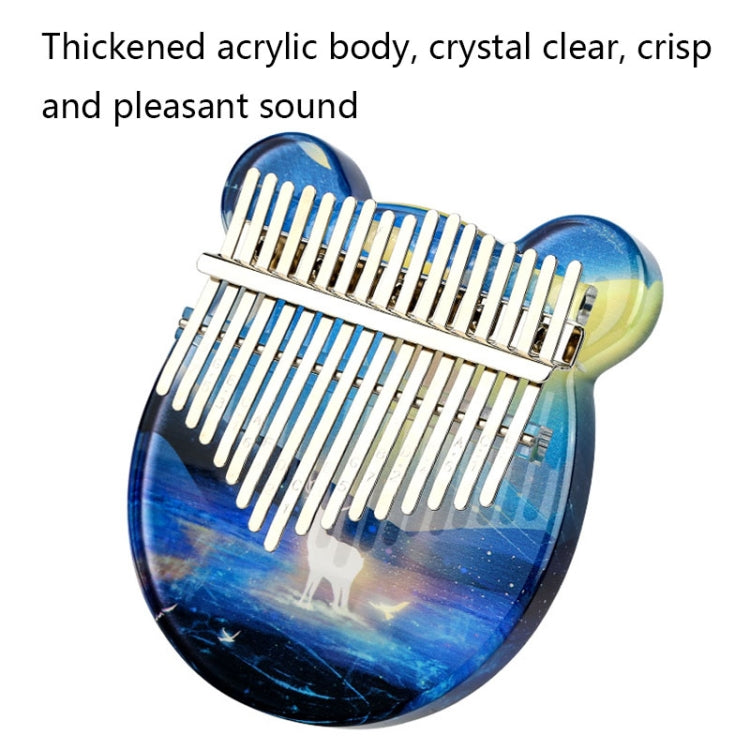 02888 Crystal Transparent Painted Kalimba Thumb Piano(Planet Elk)