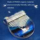 02888 Crystal Transparent Painted Kalimba Thumb Piano(Planet Elk)