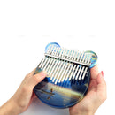 02888 Crystal Transparent Painted Kalimba Thumb Piano(Dream Ocean)