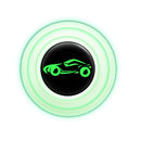 100 PCS Car Door Anti-Collision Shock Pad, Color: Luminous With Sports Car Logo
