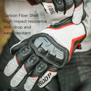 BSDDP RHA0119 Motorcycle Breathable Sheepskin Glove, Size: M(White)