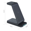 D2 3 In 1 15W Wireless Vertical Charger(White)