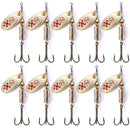 10 PCS HENGJIA SP054 6.7cm / 7g Fresh Water Sequins Road Bait(Gold)
