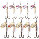 10 PCS HENGJIA SP054 6.7cm / 7g Fresh Water Sequins Road Bait(Gold+Silver)
