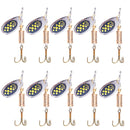 10 PCS HENGJIA SP054 6.7cm / 7g Fresh Water Sequins Road Bait(Black Gold Point)