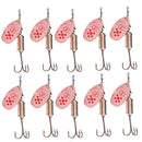 10 PCS HENGJIA SP054 6.7cm / 7g Fresh Water Sequins Road Bait(Copper)