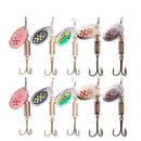 10 PCS HENGJIA SP054 6.7cm / 7g Fresh Water Sequins Road Bait(Gold+Silver)
