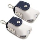 2 PCS Splicing Leather Portable Mini Golf Protective Bag(Blue)