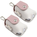 2 PCS Splicing Leather Portable Mini Golf Protective Bag(Pink)