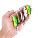 4 PCS HENGJIA CB027 10g 6cm Slow Down Feather Hook Bait(3 )