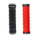 MEROCA Mountain Bike Anti-slip Shock Absorber Riding Grip Cover, Style: Bilateral Lock Skull ME23 Red