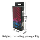JH085 Chrysanthemum Pattern Shock Absorption Gradient Color Bicycle Handlebar(Black Bottom Cyan Print)