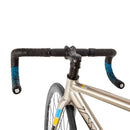 JH085 Chrysanthemum Pattern Shock Absorption Gradient Color Bicycle Handlebar(Black Bottom Fluorescent Yellow Printing)