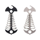 5 PCS Multifunctional Outdoor Camping Fishbone Nail Spring Hook Wind Rope Buckle(Black)