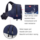FUXI Pockets Casual Travel Cashier Messenger Chest Bag(Y002 Black)