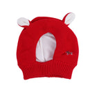 Autumn And Winter Warm Knitted Rabbit Ears Pet Hat(Red)