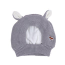 Autumn And Winter Warm Knitted Rabbit Ears Pet Hat(Grey)