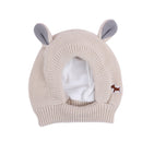 Autumn And Winter Warm Knitted Rabbit Ears Pet Hat(Beige)
