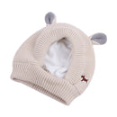 Autumn And Winter Warm Knitted Rabbit Ears Pet Hat(Red)