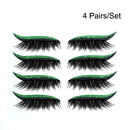 3 Sets Glitter Self-Adhesive Eyeliner Eyeshadow Sticker(Green)