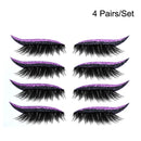 3 Sets Glitter Self-Adhesive Eyeliner Eyeshadow Sticker(Purple)