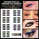 3 Sets Glitter Self-Adhesive Eyeliner Eyeshadow Sticker(Green)