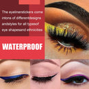 3 Sets Glitter Self-Adhesive Eyeliner Eyeshadow Sticker(Green)