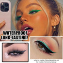 3 Sets Glitter Self-Adhesive Eyeliner Eyeshadow Sticker(Green)