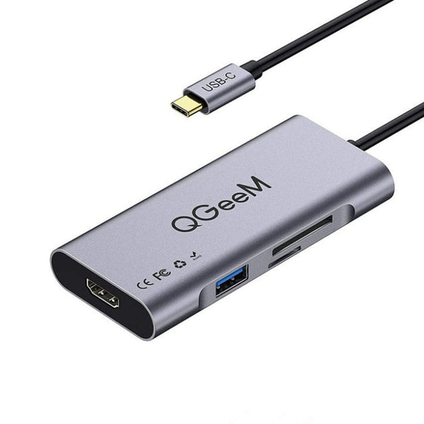 QGeeM 7 In 1 Multifunctional USB3.0 TYPE-C Extension HUB Adapter(QG-UH07-3 V1)