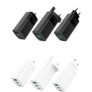 QGeeM QG-CHGAN01 65W 3 In 1 Gallium Nitride PD3.0 Charger, Style: UK Plug (White)
